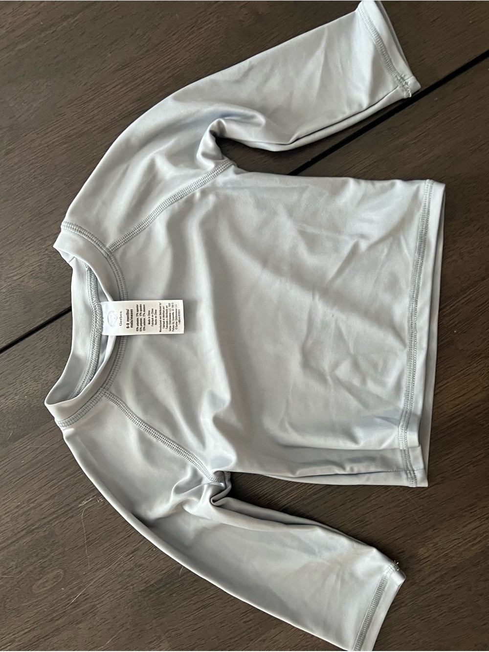 Gerber Gray Long Sleeve Swim Top
